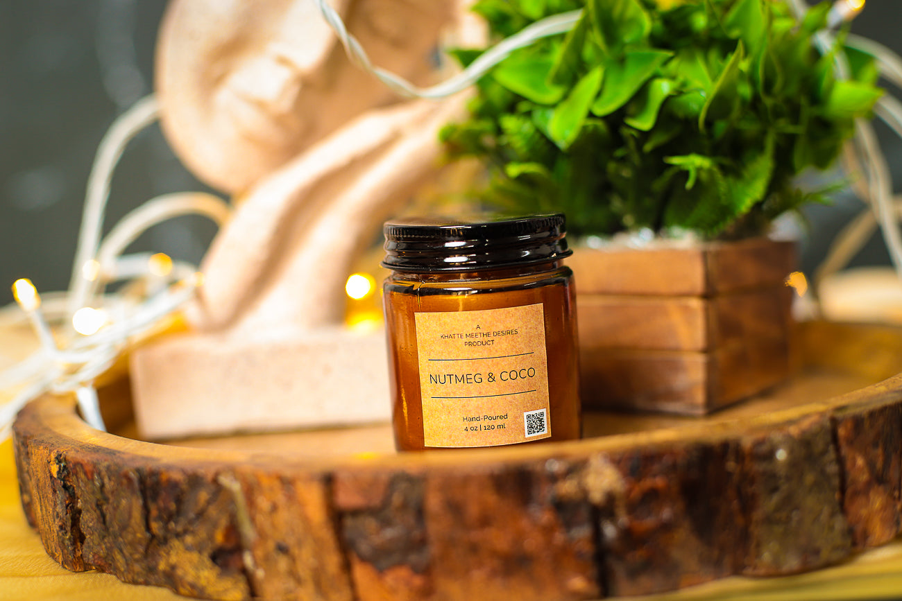 A beautifully packaged amber candle set, perfect for gifting and aromatherapy