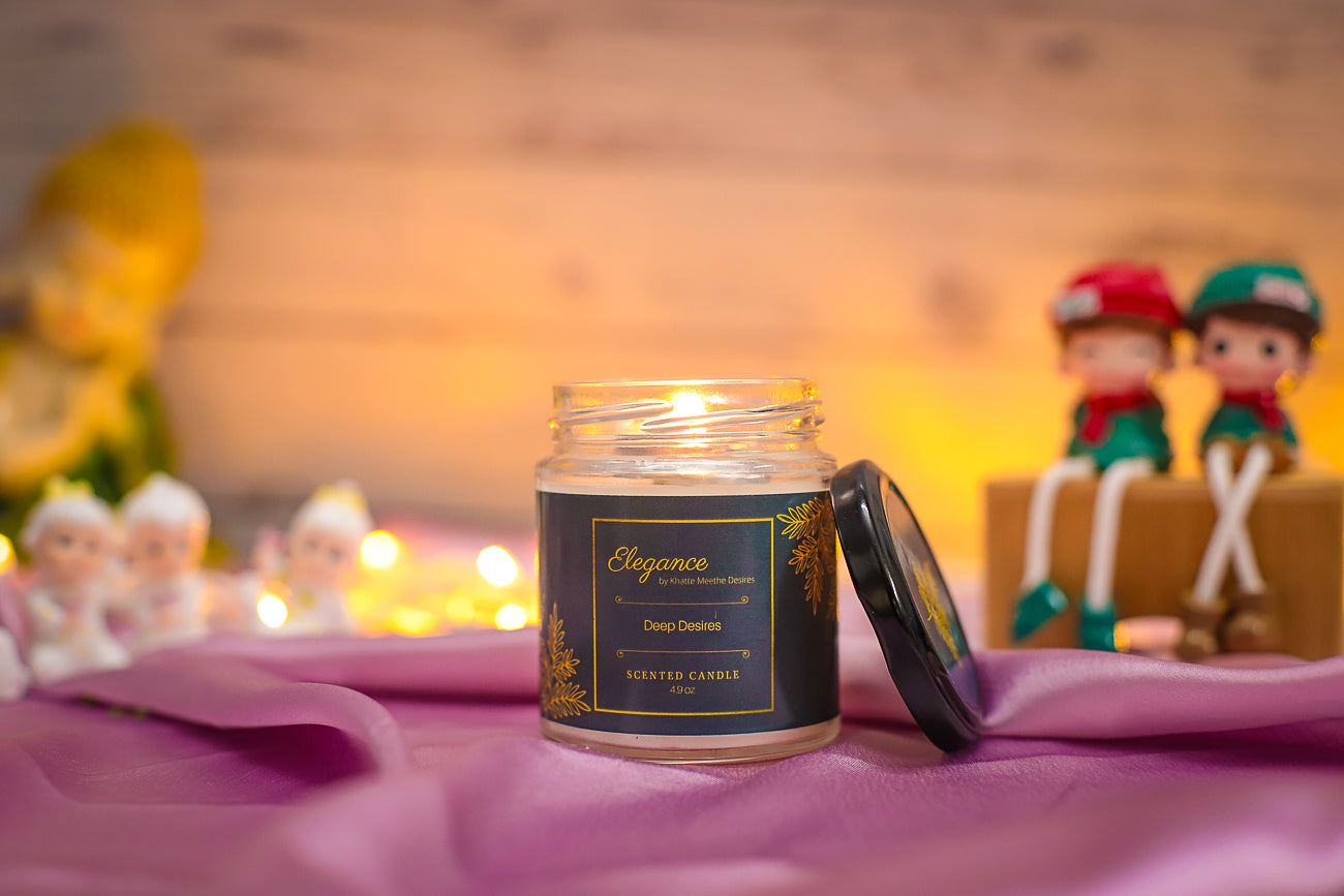 A glowing Royal Arabian Candle, filling the space with elegance and warmth
