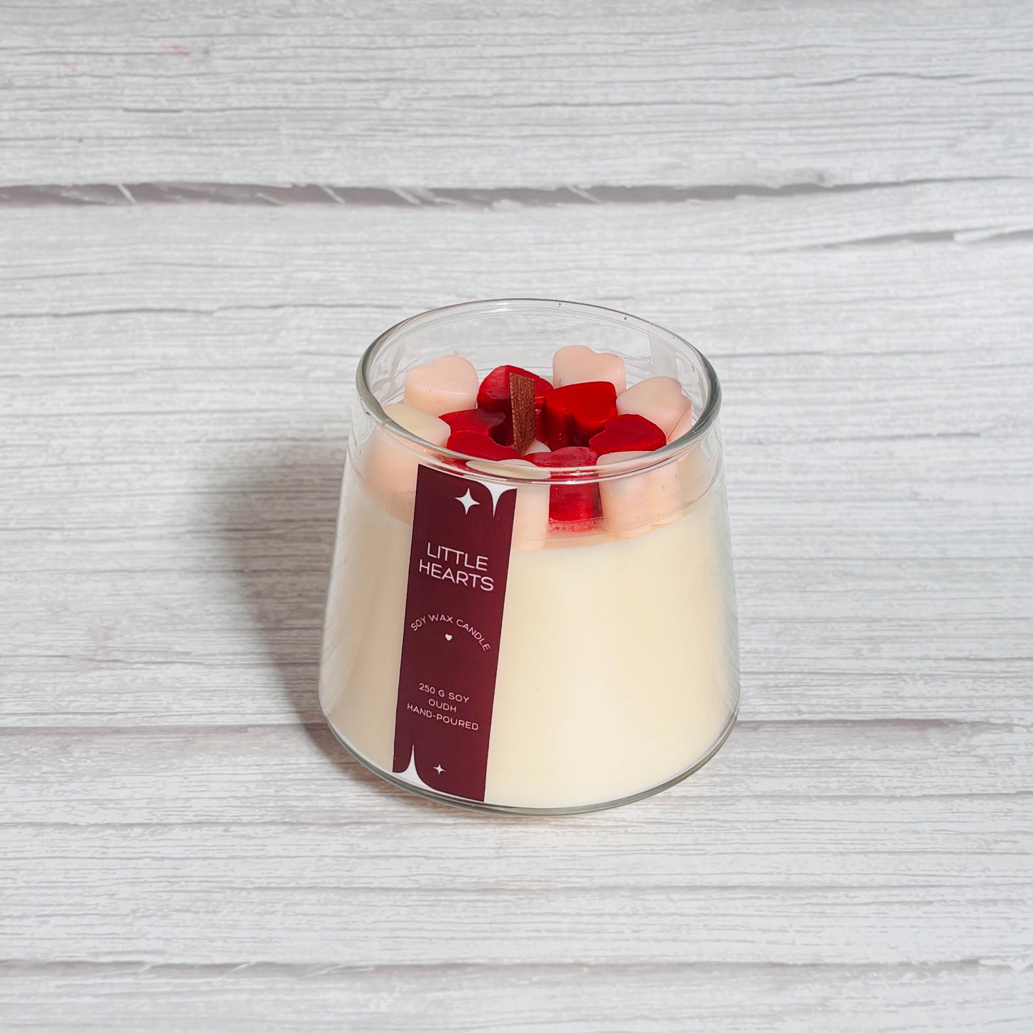 Celebrate love with the Little Hearts Candle – ideal for romantic gifts or home décor