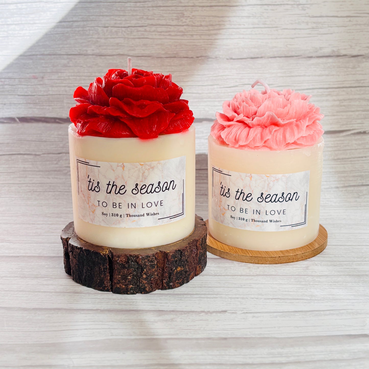 A holiday classic – the 'Tis the Season Candle, perfect for gift-giving and cozy moments