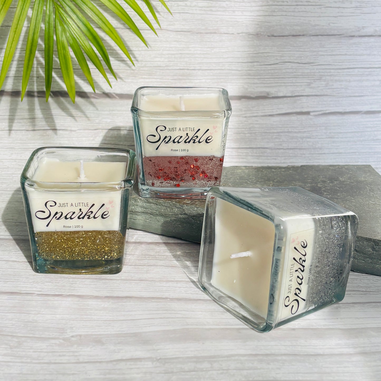 A dazzling Sparkle Candle to elevate your space with warmth and shimmer