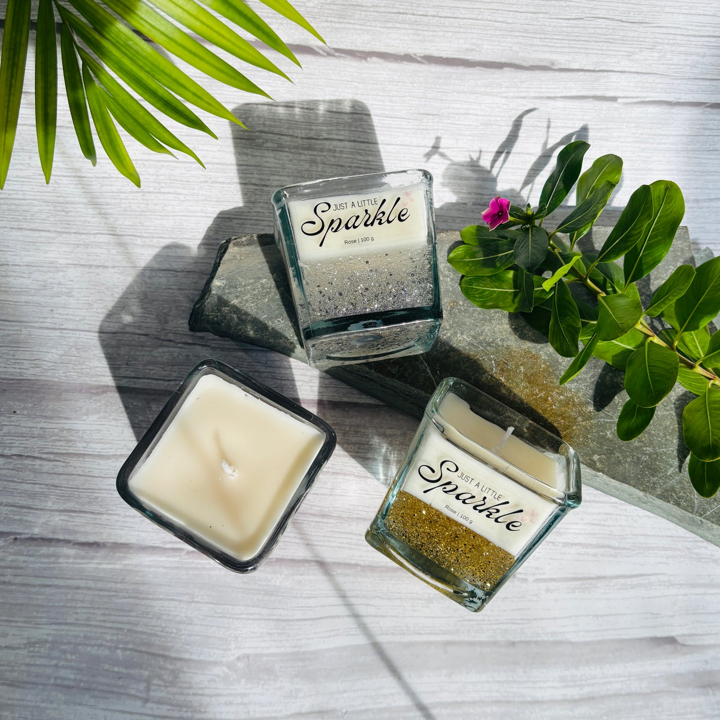 Sparkle Candle – a luminous, glittering addition to your home décor or gift collection.