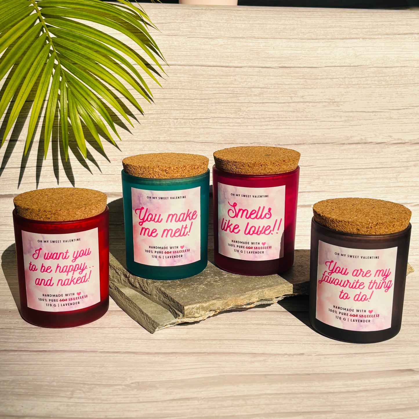 A sweet and romantic candle, perfect for celebrating love and special occasions