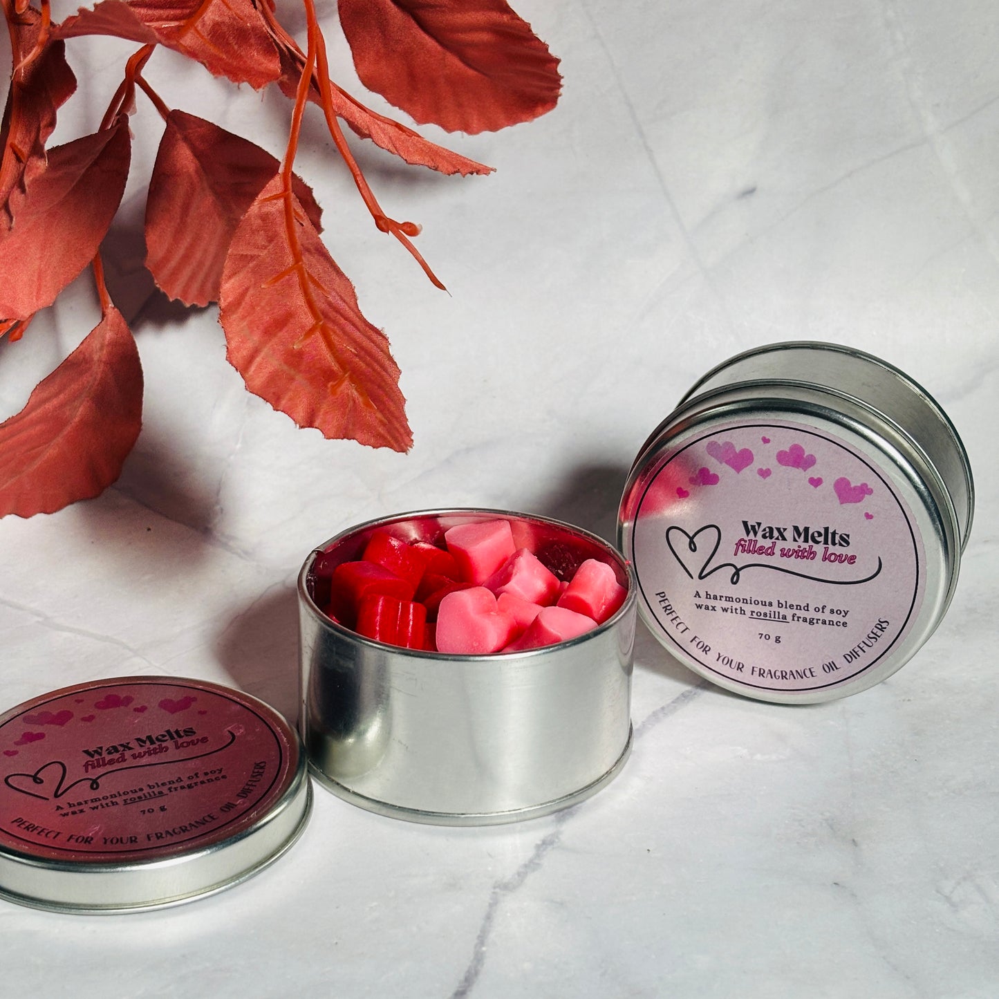 Wax melts filled with love, releasing warm and comforting fragrances for any space