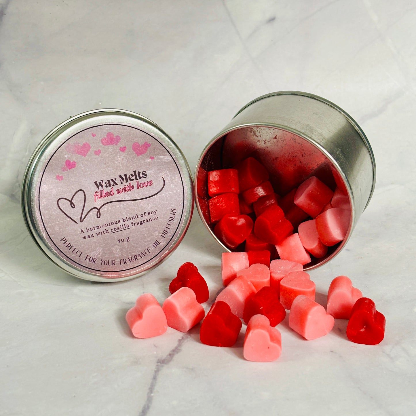 Scented wax melts crafted with love, perfect for creating a cozy ambiance