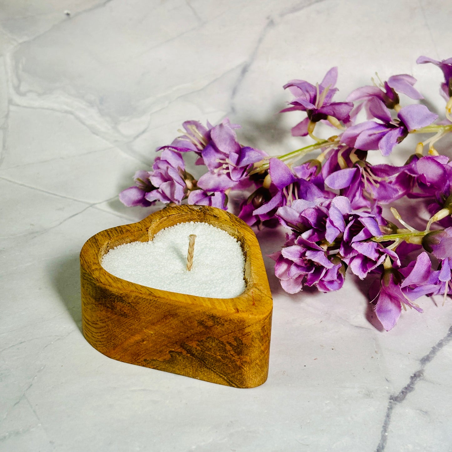 A romantic Pearl Wax Heart Candle, perfect for gifting and special moments