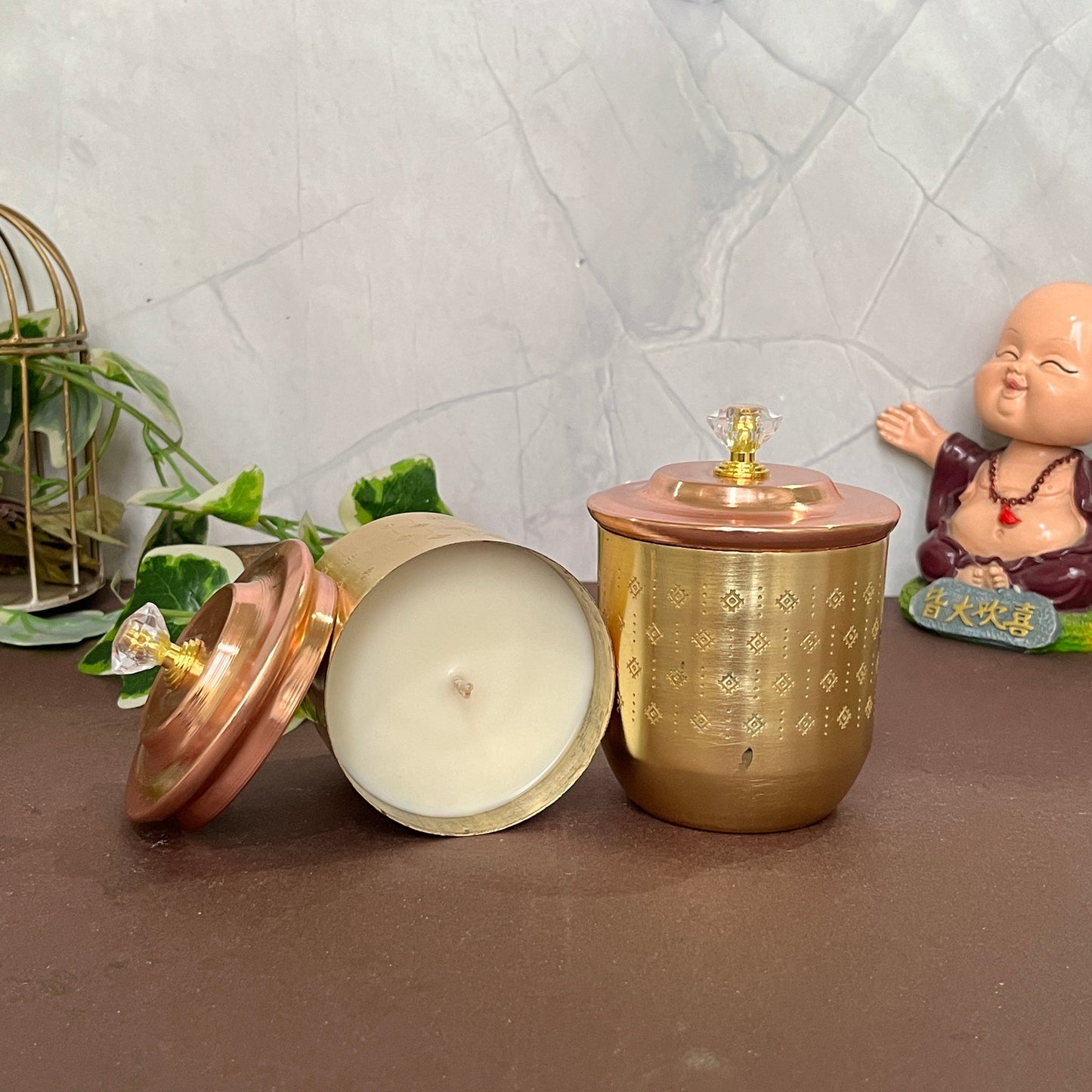 Ujiyaara Candle with a soft, radiant glow and soothing aroma, crafted to bring warmth and tranquility to any space