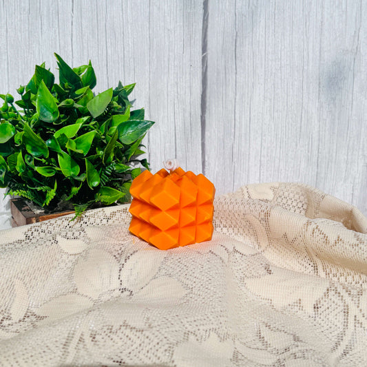Handcrafted crystal bubble candle infused with healing crystals