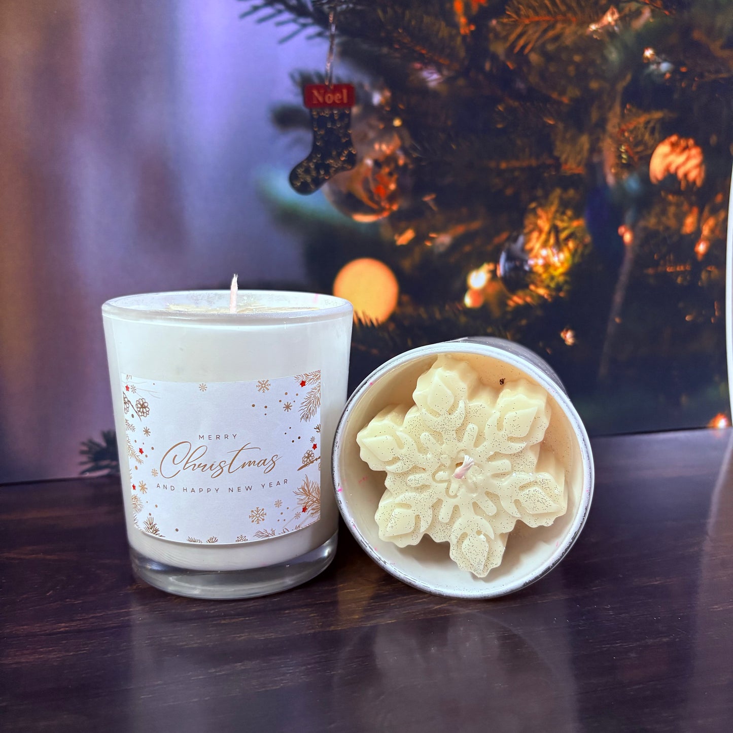 Winter Snow Candle – Frosted Glow for Winter Nights