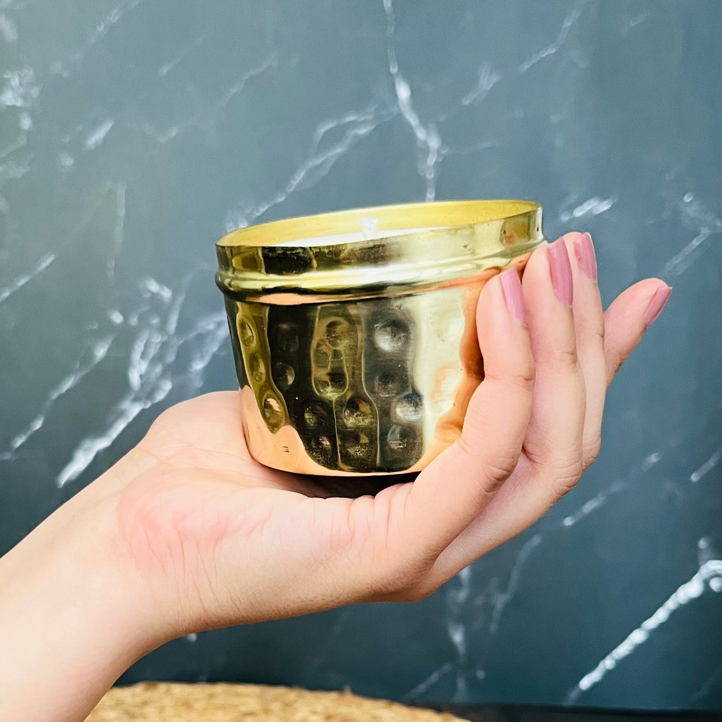 Handcrafted Kalakriti Dibiya Candle infused with soothing sandalwood aroma