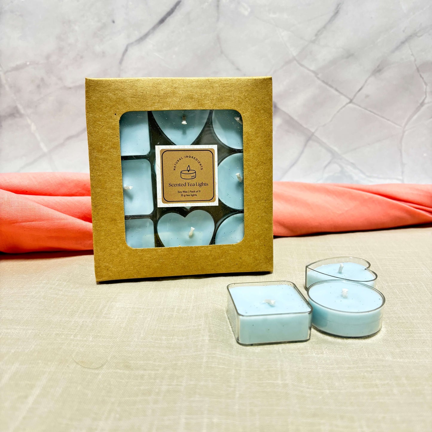 Scented Acrylic T-Lights Blue Lagoon Fragrance