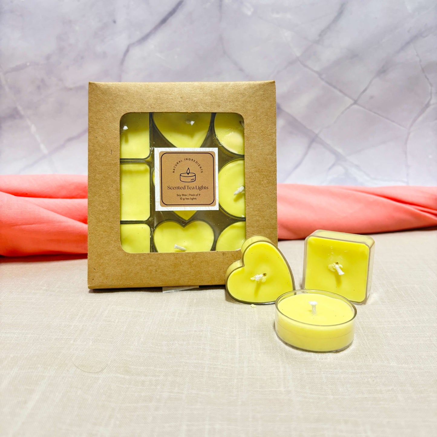 Scented Acrylic T-Lights Lemon Fragrance