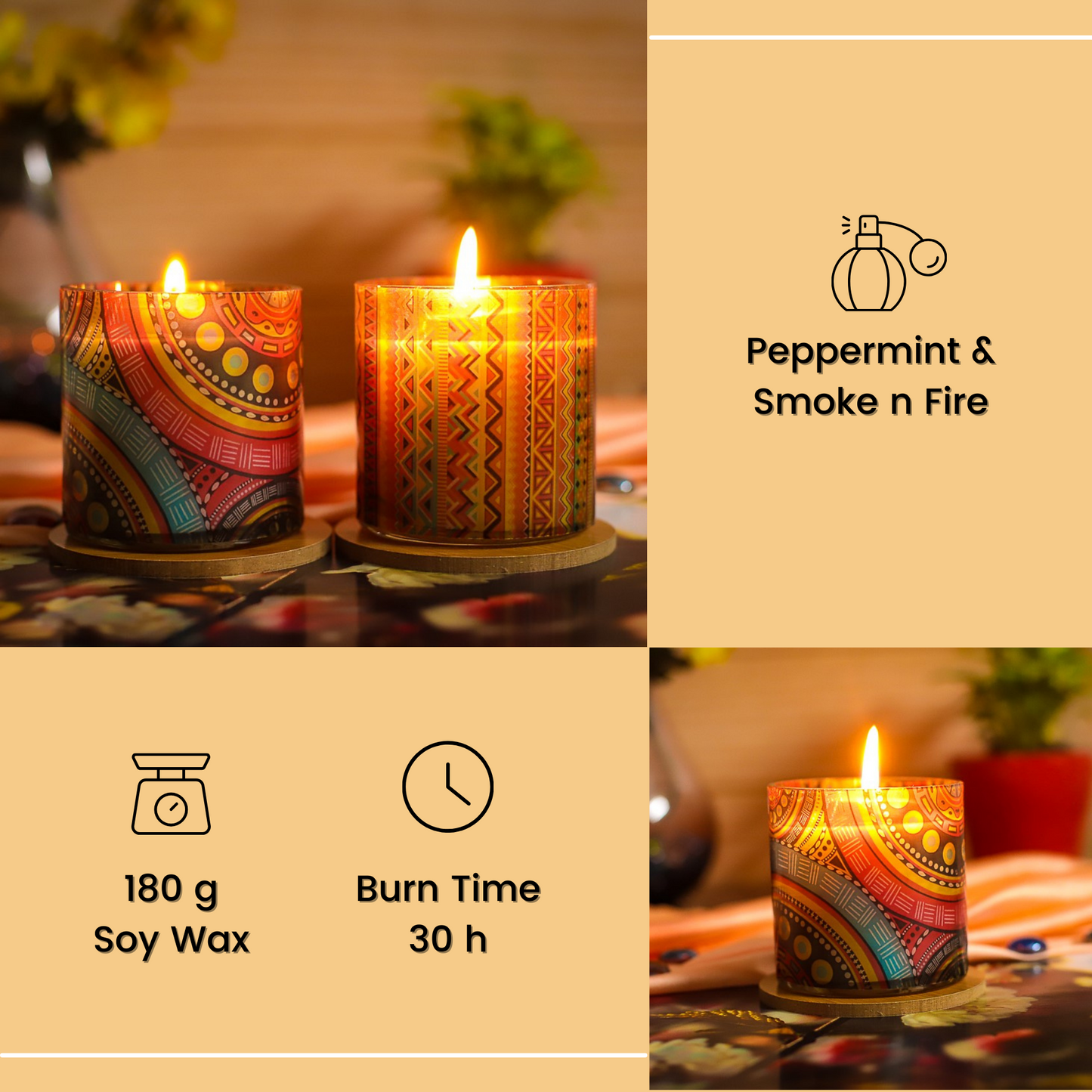 Handcrafted Candlights Candle, made from eco-friendly soy wax