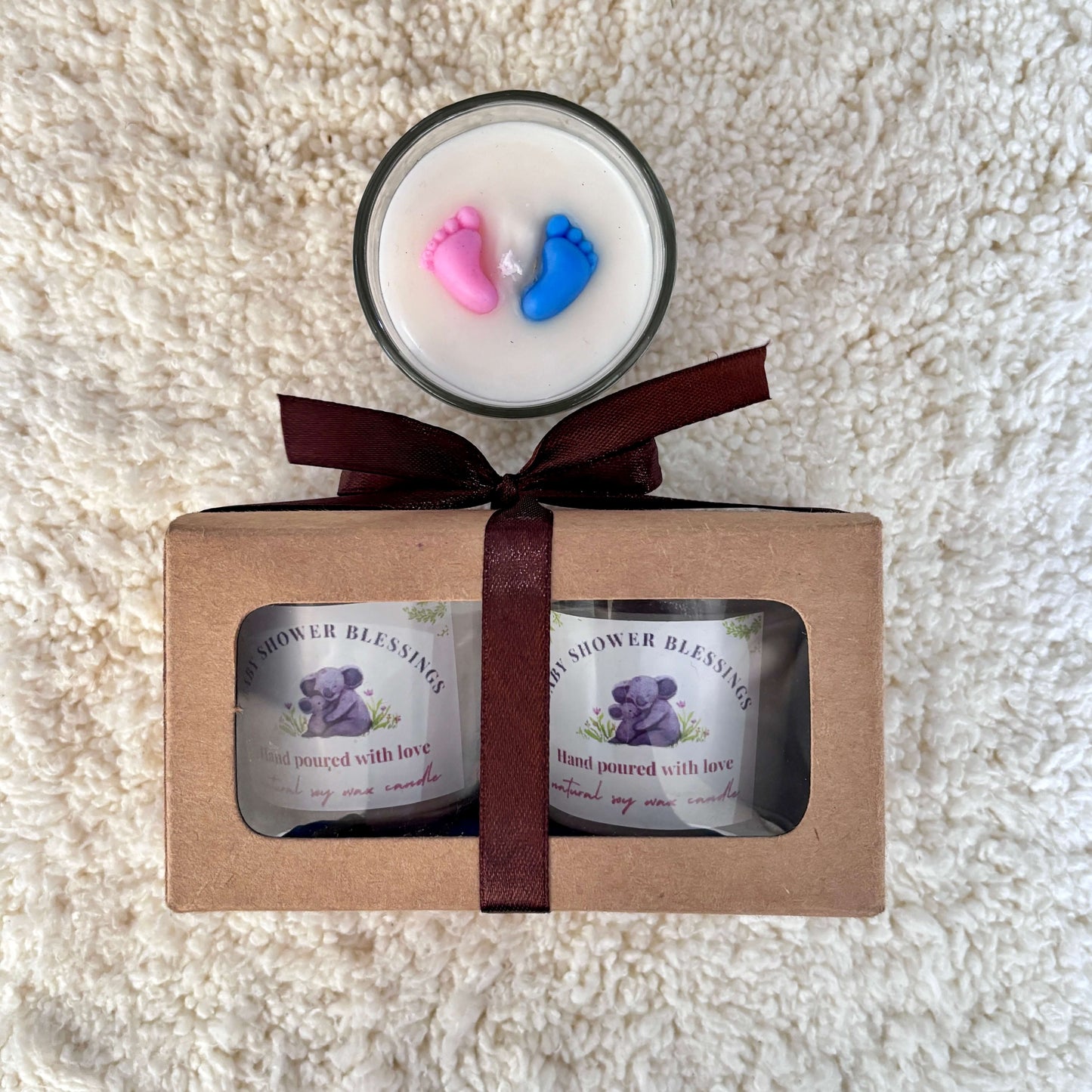 Baby Shower Votive Box of 2 Candles