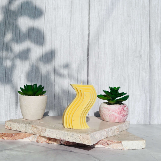 Handcrafted artsy candle with a unique sculptural design, perfect for modern and aesthetic home decor
