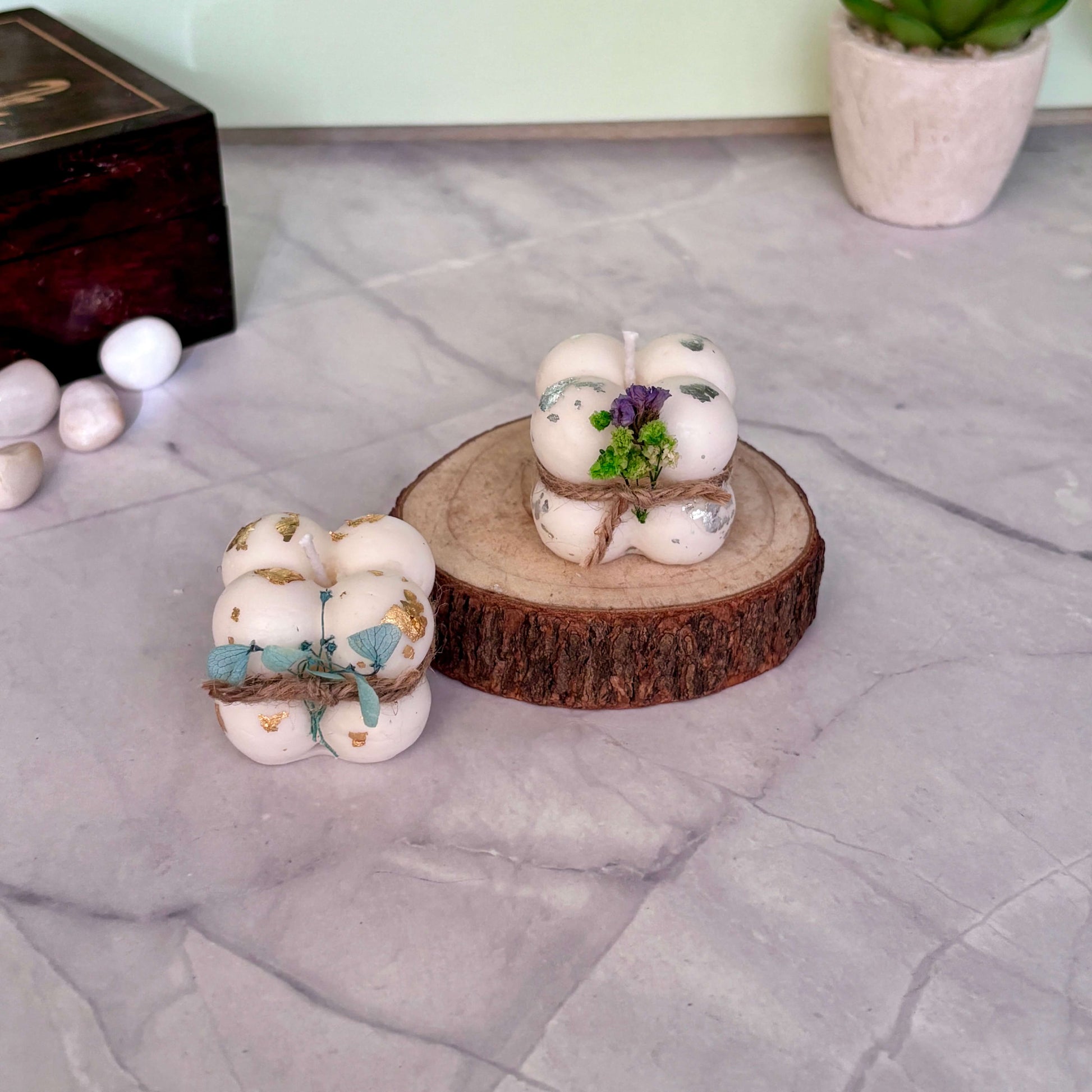 Cute small bubble candle for aesthetic decor lovers