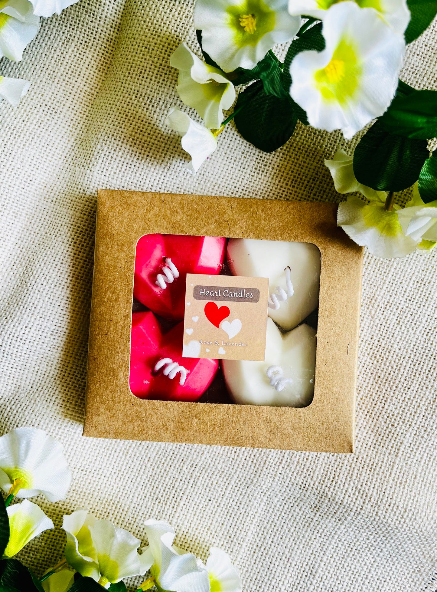 Elegant heart candle gift box, bringing warmth, love, and relaxation