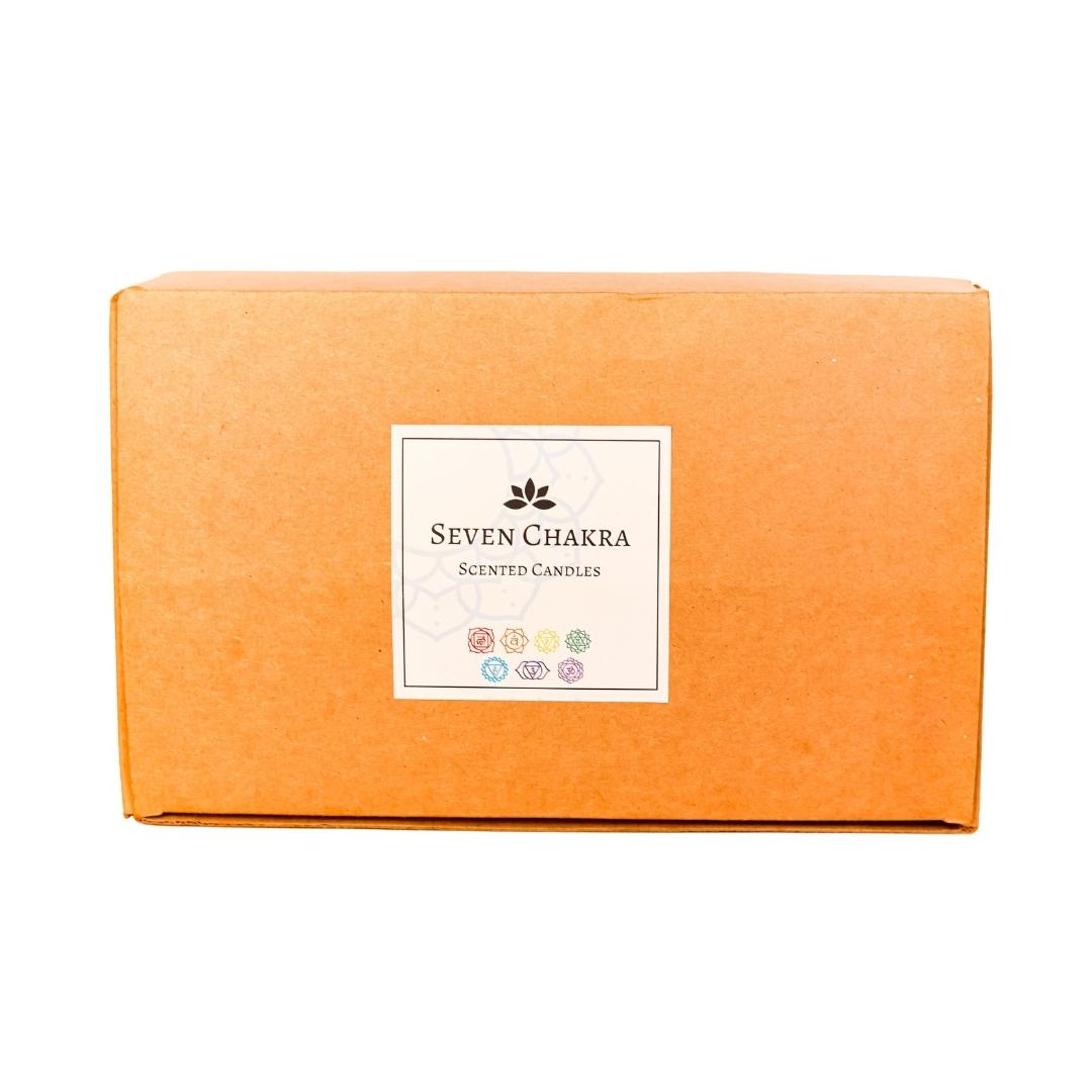 A high-quality chakra candle set, blending spiritual energy with aesthetic beauty