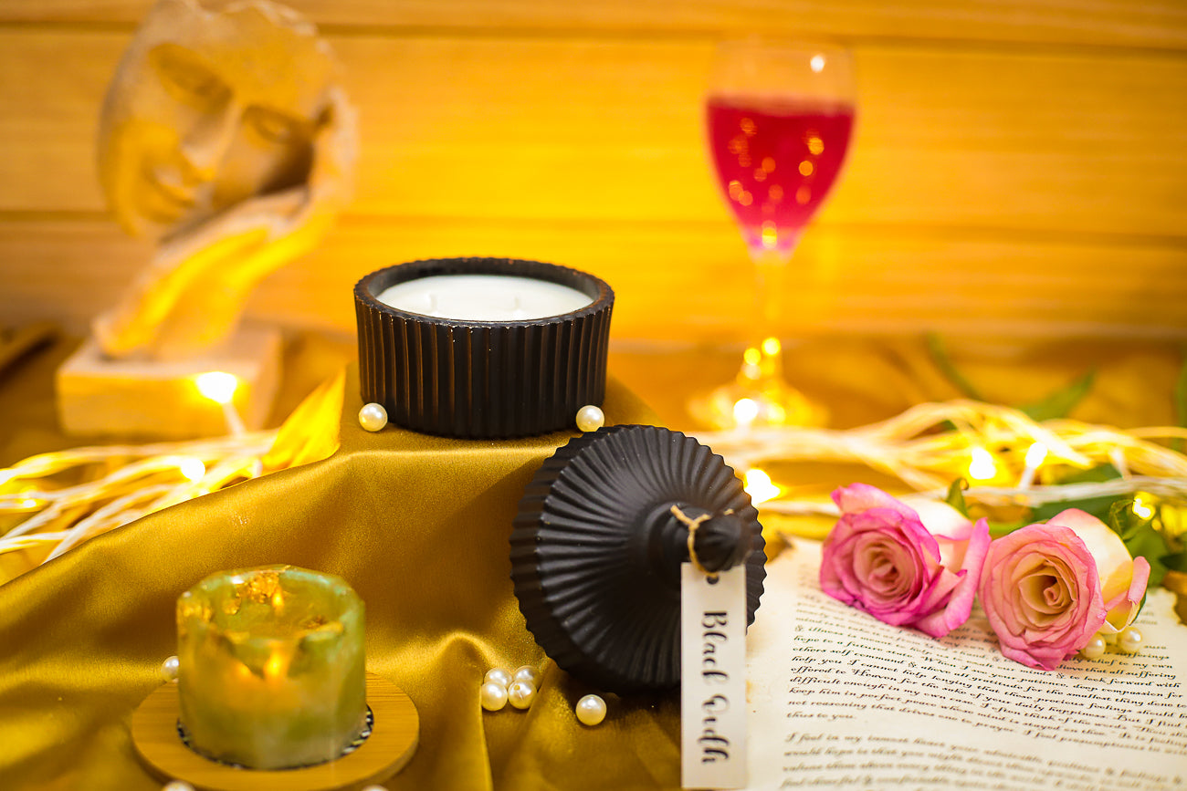 A stunning Royal Arabian Candle, radiating elegance and sophistication