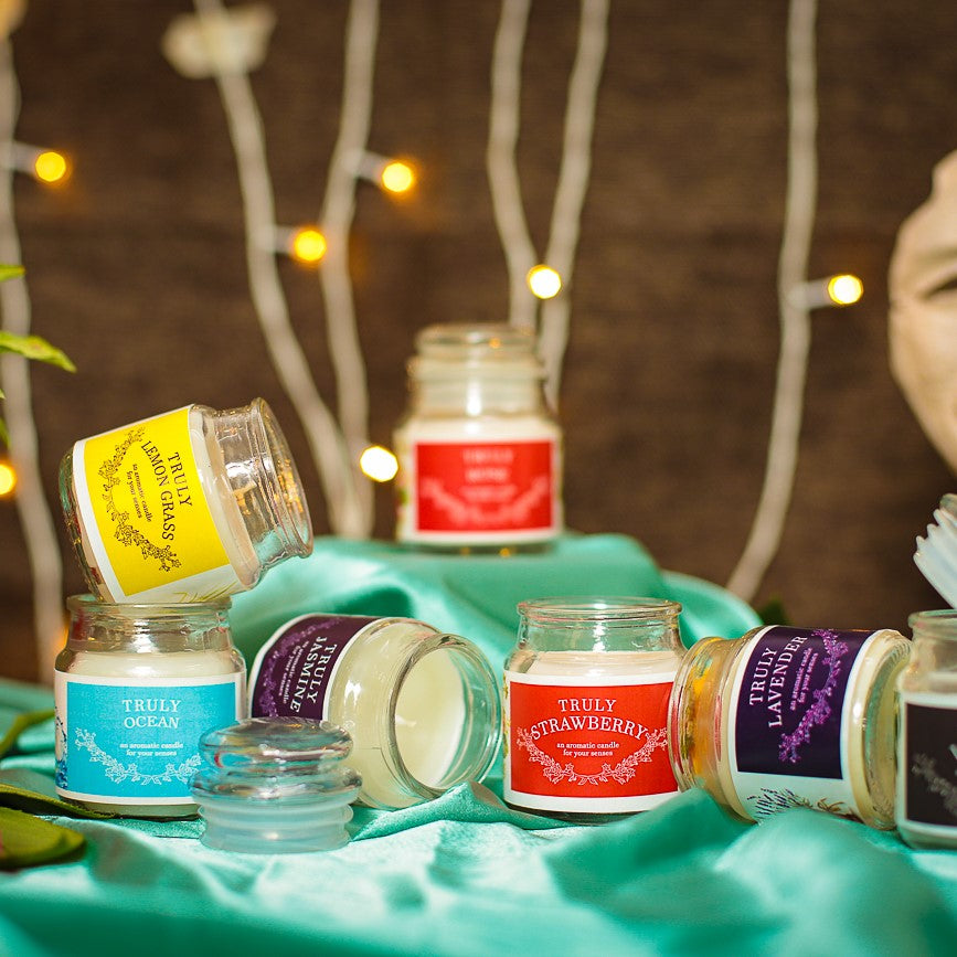 A luxurious Aroma Candle Set, blending soft light and fragrance for ultimate relaxation