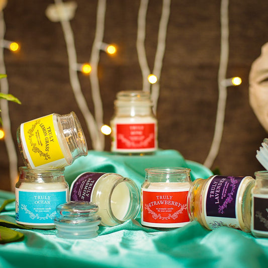 A luxurious Aroma Candle Set, blending soft light and fragrance for ultimate relaxation