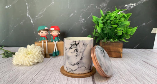 Floret Marble Candle