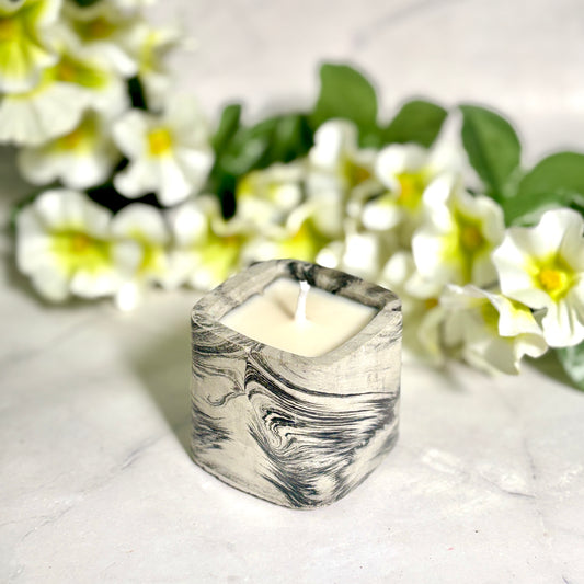 Small marble candle