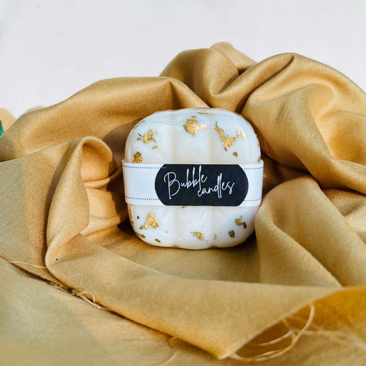 Aesthetic puffy bubble candle made from eco-friendly soy wax