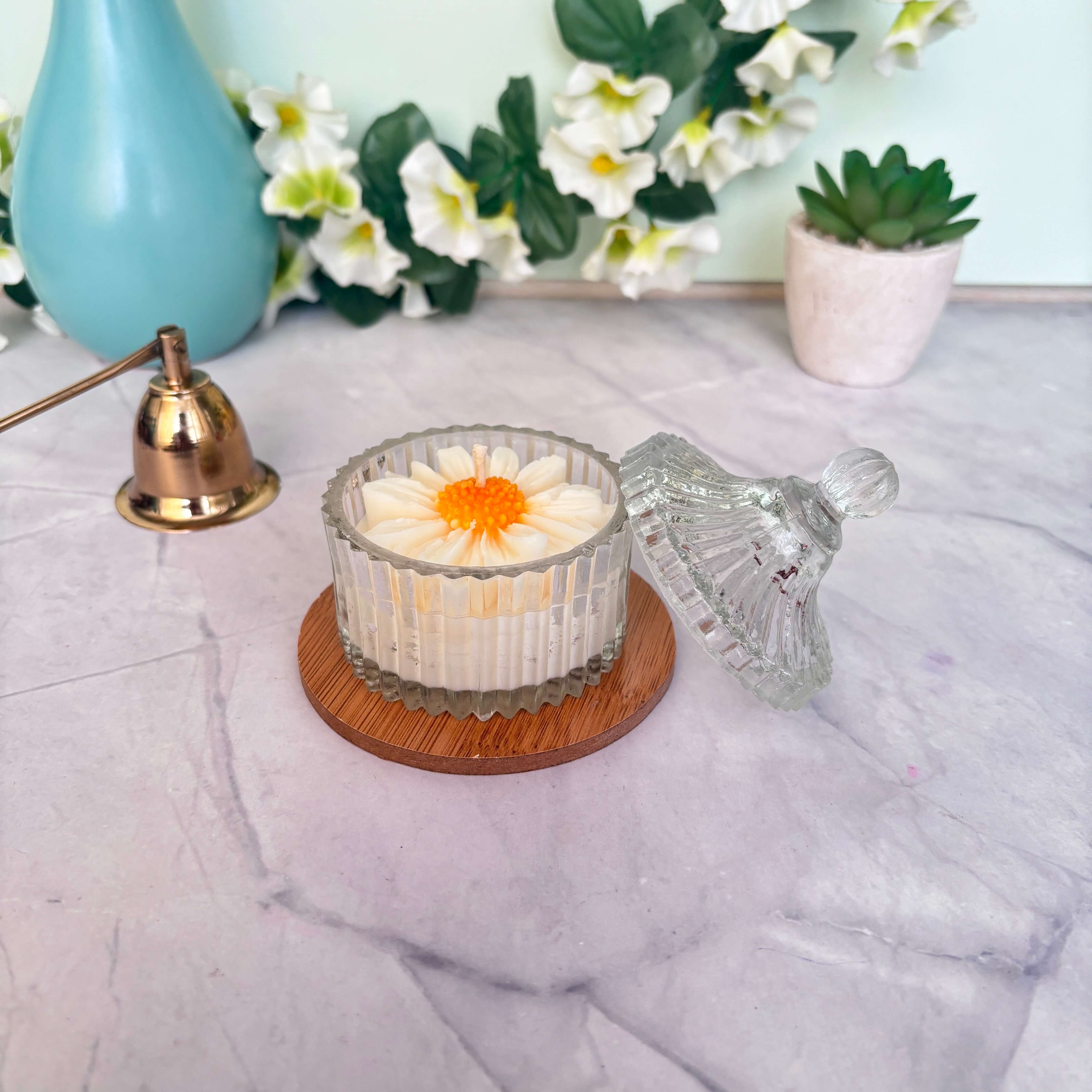 Royal Daisy Candles - Honeysuckle
