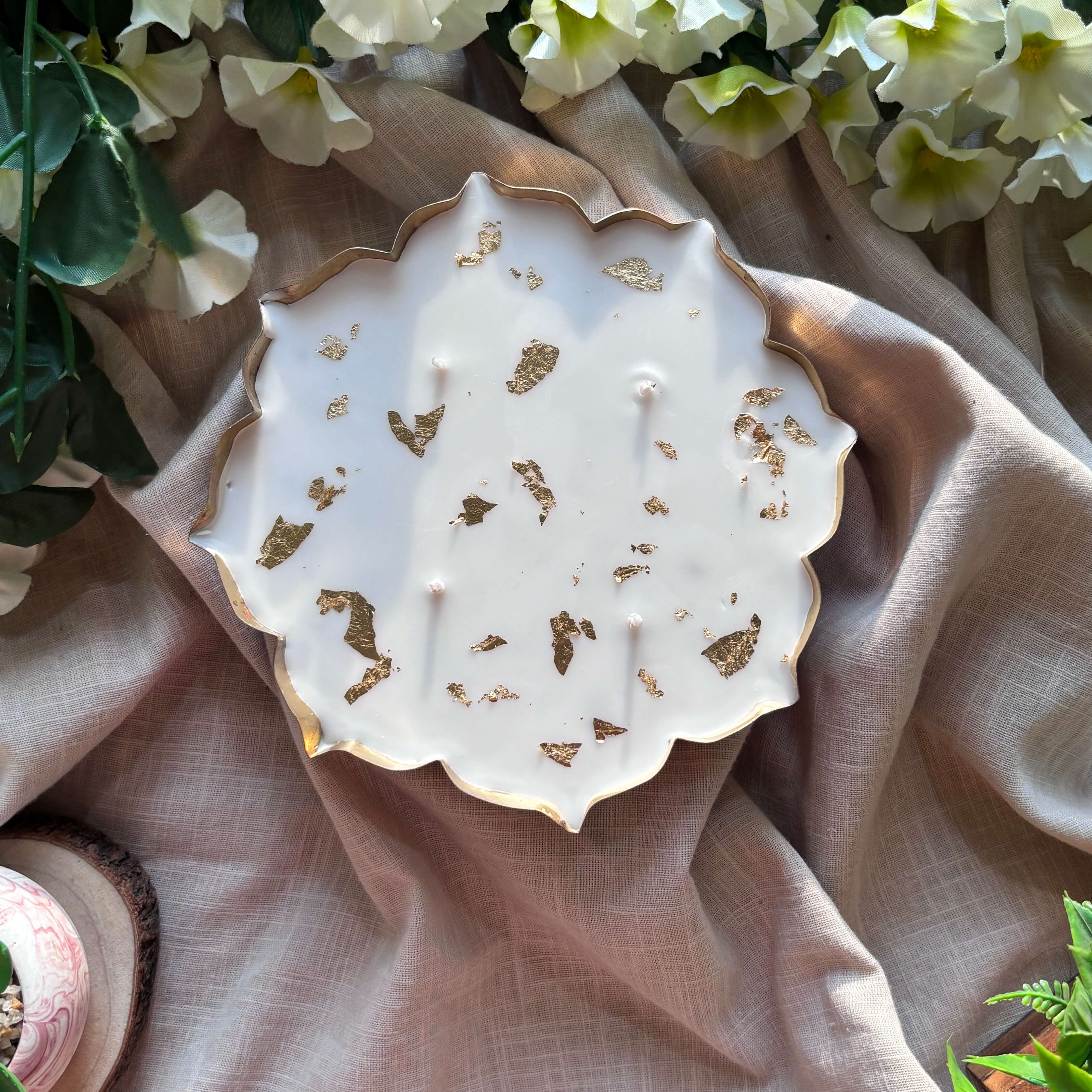 Radiant Bloom Urli Candles